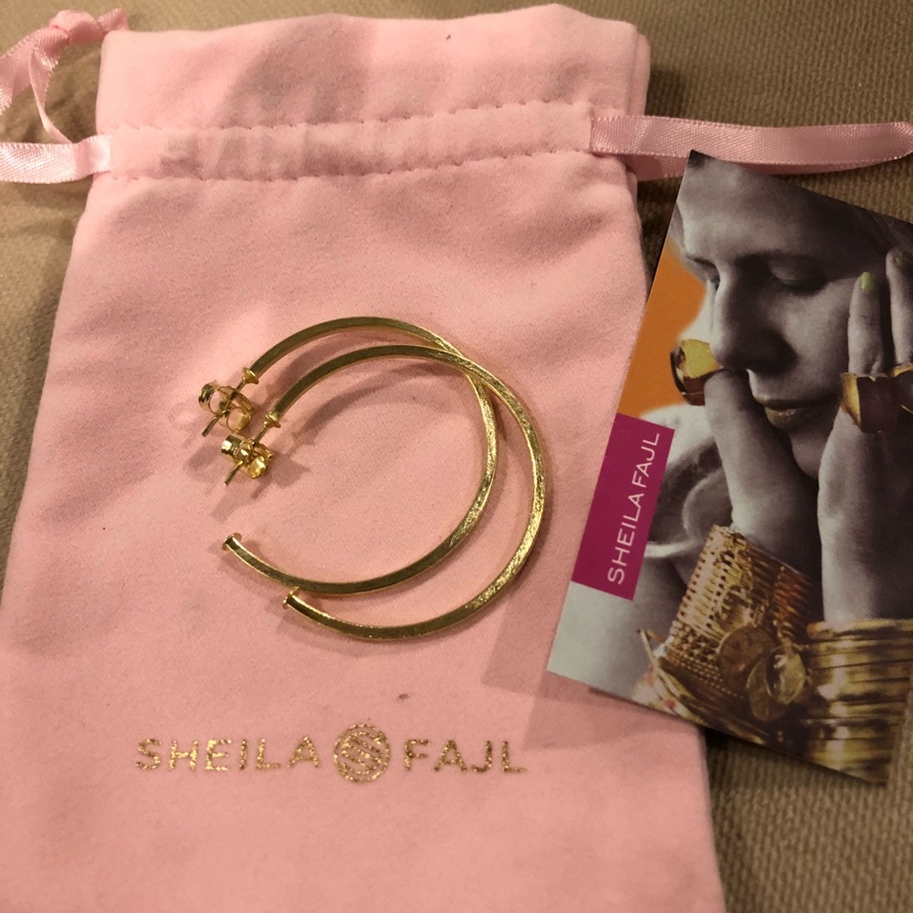 Sheila Fajl - 18K Brushed Gold Perfect Hoops